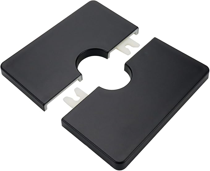 4 Pcs Wall Split Flange, ABS Square Self-Adhesive Escutcheon Plate Buckles Design for 0.86"/22mm Diameter Pipe