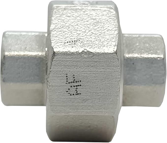 AF Hydro Stainless Steel SS316 Union Pipe Fitting, 1 1/4''NPT Female Thread, Pressure Rating up to 150 PSI, Class 150 Connector Adapter