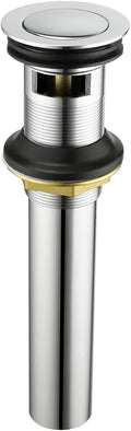 Purelux Bathroom Sink Drain Stopper Faucet Vanity Sink Pop Up Drain Assembly with Overflow, Chrome Finish