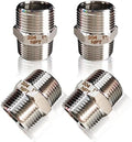 4PCS Hex Stainless Steel Nipple 1"NPT Male X 1" NPT Male Pipe Fitting 1 inch Stainless Steel Pipe Nipples Male Pipe Adapter Fittings Heavy Equal Nipples Connectors