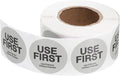 PATIKIL 500 Pcs USE First Stickers, 1.5 inch Round Use First Stickers Food Service Circle Inventory Control Adhesive Labels for Food Service Kitchen Restaurants Retail Storage Date, Gray