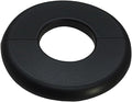 Wall Split Flange 1 Piece, Pipe Cover Decoration Fit 1.1 inch Outer Diameter Pipe, ABS Round Self-Adhesive Escutcheon Plate, Buckles Design Split Plumbing Cover Plates, Black (28mm)