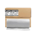 Aluf Plastics 6 MIL Thick Extra Strong Heavy Duty Clear All Purpose Vapor and Moisture Barrier Sheet Tarp/Drop Cloth - 10' x 25' - for Painting, Furniture, Carpet, Contractor, & Construction