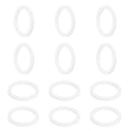 MECCANIXITY PTFE Flat Washers, 12Pack 39mm OD 30mm ID 3mm Thick Sealing Spacer Gasket Ring for Faucet Pipe Hose Bolt Machinery, White