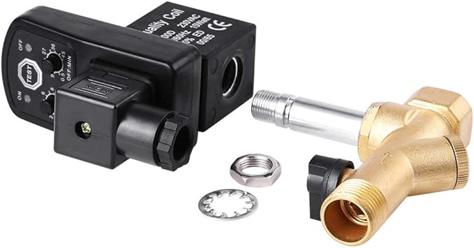 Automatic Drain Valve,G1/2 DN15 Automatic Electronic Timed Drain Valve for Air Compressor Condensate Management (AC230V)