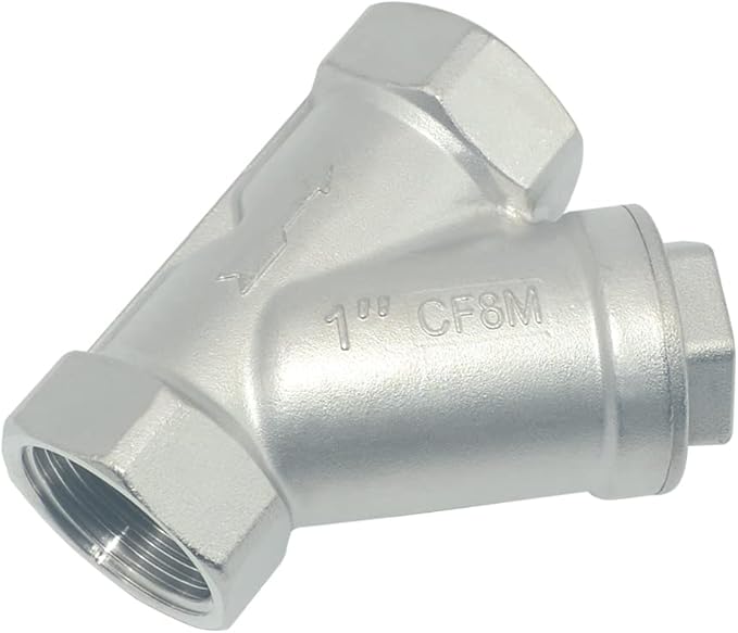 Strainer Mesh Filter Valve,800WOG Y-Spring NPT Female Check Valve,Stainless Steel SS316 CF8M (1")
