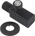 Estink Black Angle Stop Valve G1/2 Mixer Water Stop Valve with All Copper Ceramic Core High Low Temperature Proof for Bathroom Toilet Washbasin