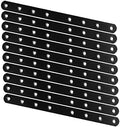 20Pcs 10Inch Mending Plates, Heavy Duty Straight Brackets for Wood Cast Iron Flat Corner Brace , Black Mending Joining Plates Fixing Hardware Brackets Connector for Furniture Repairing Table Shelf