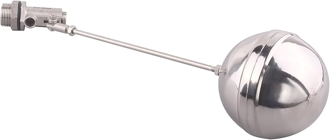 Stainless Steel Float Ball Valves - 3/4” NPT Male Thread Flow Control Float Sensor Valve Automatic Water Level Control Float For Tank Pond Water Tower