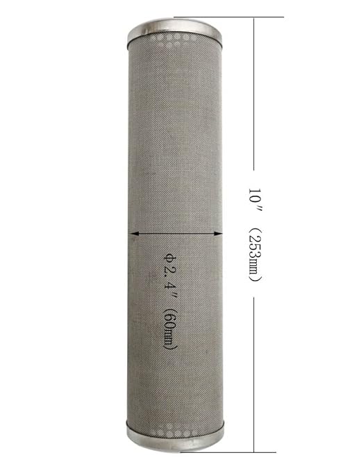 TECHTONGDA Whole House Sediment Water Filter Strainer Reusable 304 Stainless Steel with 40μm Filter Screen 8000L/H