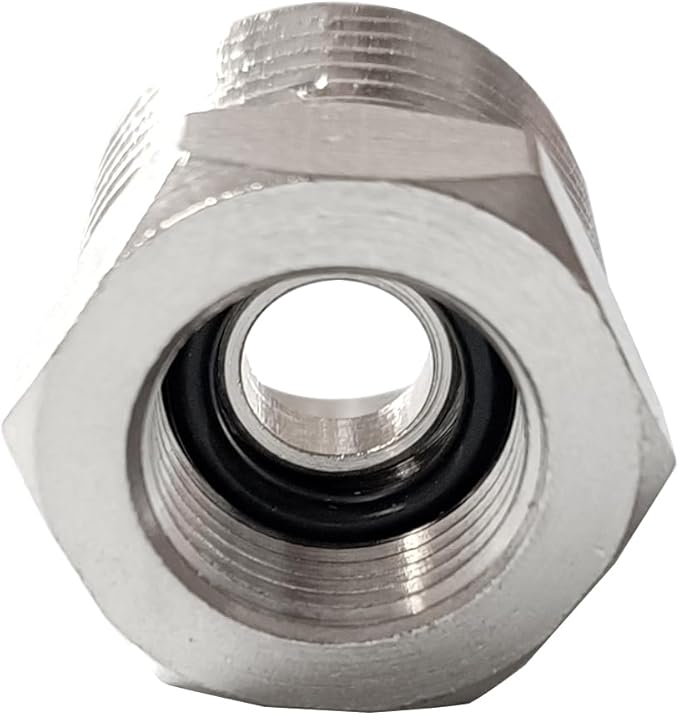 Nickel Plated Brass Reducer Faucet Adapter G 1/2 Male to 3/8 Female Compression Pipe Fitting Water Supply Line Adapter with Gaskets for Kitchen Bathroom Plumbing Pipe Connector (Pack of 4)