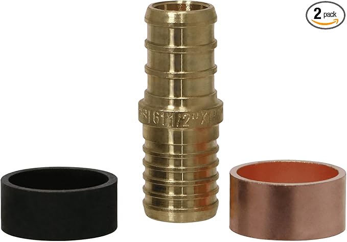 XFITTING 1/2 Inch Pex x 1/2 Inch PB (polybutylene) Slicing coupling with ring, Repair Kit, 30-2-3=2XX, 2 Pieces