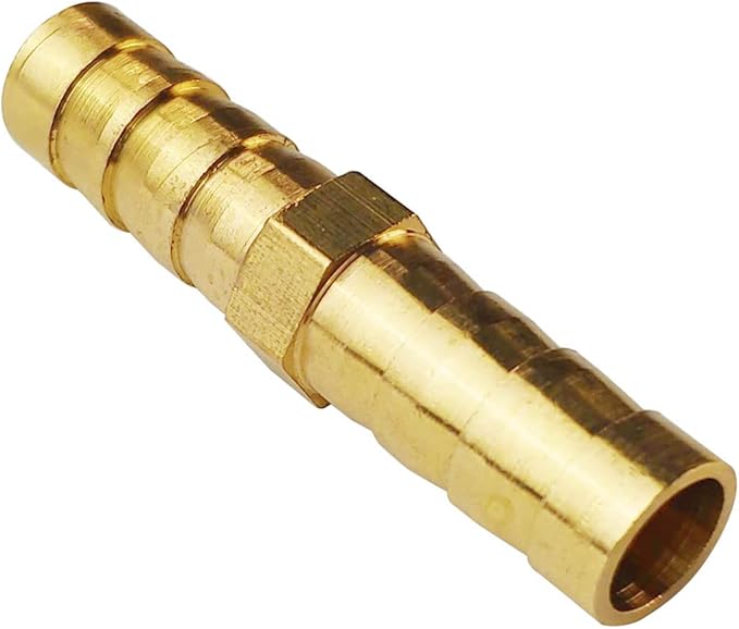 10PCs 5/16" Brass Hose Barb Fitting Straight Shape Barbed Splicer Mender Union Fitting for Oil Water Air