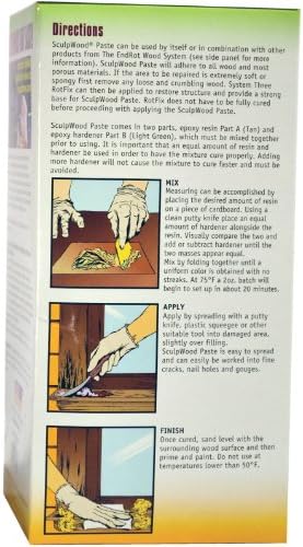 System Three SculpWood Paste Wood Epoxy Filler, 1 Quart Kit