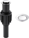 ALEASHA Pop Up Sink Drain Without Overflow, Bathroom Sink Drain Vessel Sink Stopper Pop Up Sink Drain Stopper, Pop Up Drain for Bathroom Sink Drain Strainer for Hair Catcher,Chrome