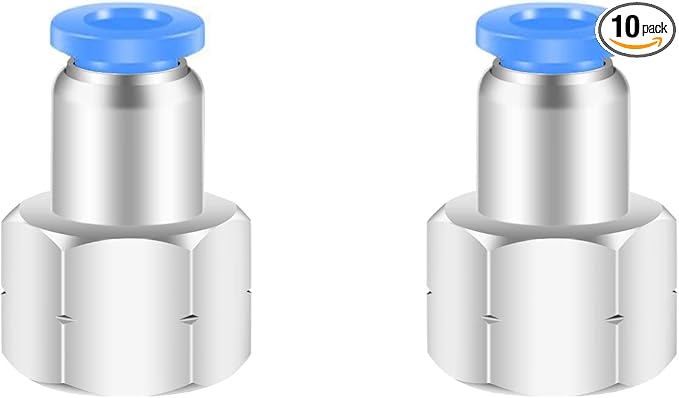 1/2 Female Npt Push to Connect Fittings,CEKER 10MM x 1/2" NPT Female Thread Air Fittings 10MM Quick Connect Air Lines Fittings Pneumatic Tubing Fitting Push in Connector 10Packs
