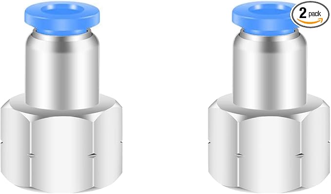 1/2 Female Npt Push to Connect Fittings,CEKER 10MM x 1/2" NPT Female Thread Air Fittings 10MM Quick Connect Air Lines Fittings Pneumatic Tubing Fitting Push in Connector 2Packs