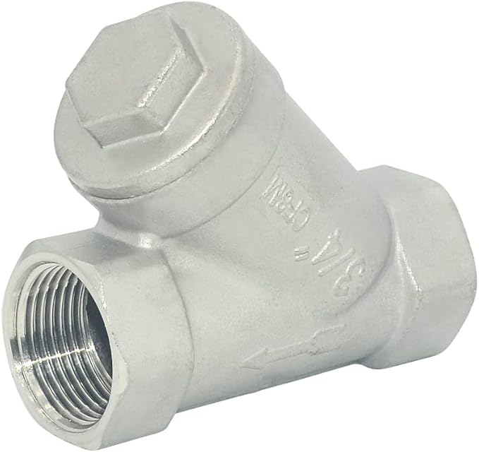 3/4" WYE Strainer Mesh Filter Valve,800WOG Y-Spring NPT Female Check Valve,Stainless Steel SS316 CF8M