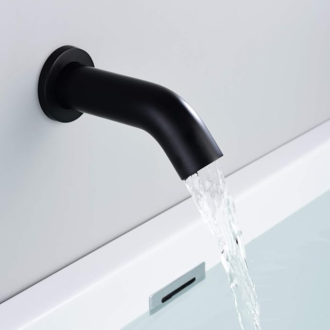 Tub and Shower Faucet Set, Matte Black Shower Faucet Set with Waterfall Tub Spout,SUMERAIN