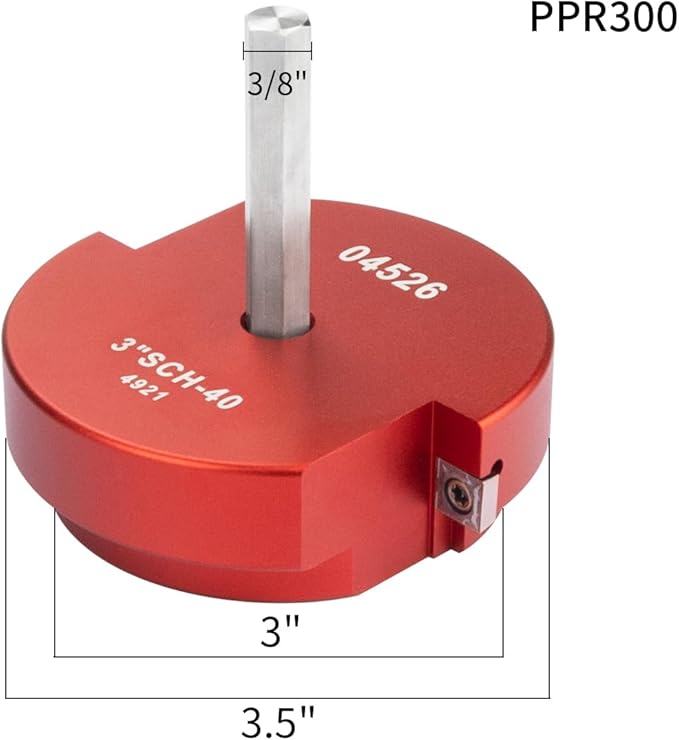 2 Wings PVC Pipe Reamer, Plastic PVC Pipe Fitting Saver Kit Fit into Standard 1/2" Drills 3inch Head Socket Saver Tool