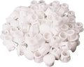 5/16" Plastic Flush Type Hole Plugs - Snap in Locking Hole Tube Screw Caps - Drilling Cover Plugs - Fastener Covers for Kitchen Cabinet Furniture - White - 100 Pack