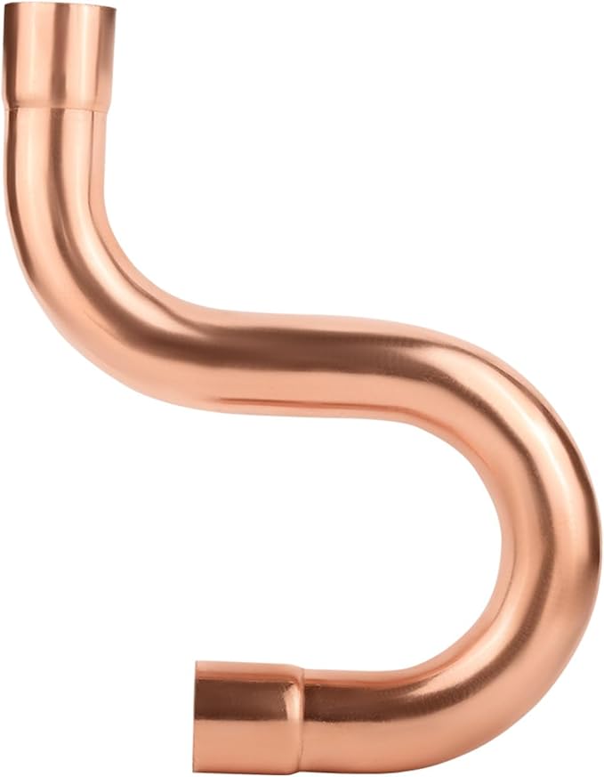 1-Pack EFIELD 1-1/4-Inch Copper Suction Line P-Trap, C x C Sweat Connection, LF Copper Fitting (1-1/4"X1-1/4"),(COPPER115)