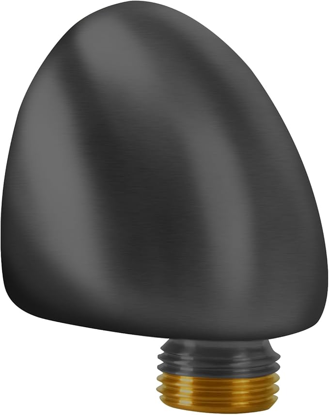 50560-BL Wall Supply Elbow For Hand Shower Elbow Adapter,Water Supply Elbow For Hand Shower,Wall-Mount Supply Wall Elbow For Hand Held Shower Elbow Adapter,Matte Black
