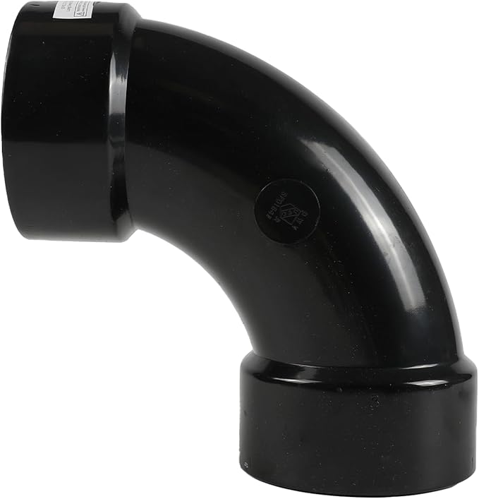 5-Pack EFIELD 1-1/2 in. ABS DWV 90 Long Sweep Elbow (Hub x Hub), 1/4 Bend