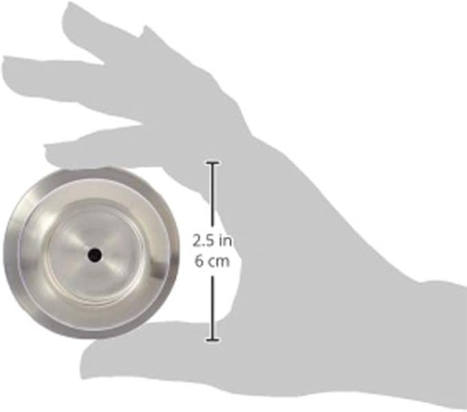 Amazon Basics Bedroom/Bathroom Door Knob With Lock, Coastal, 1-3/8” to 1-3/4”, Satin Nickel