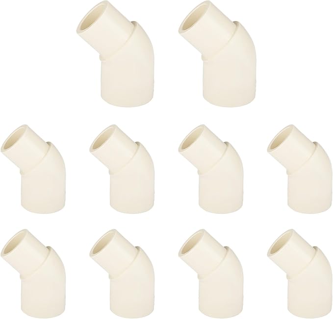 10-PACK EFIELD CPVC Street Elbow,1" Spigot x 1" Slip 45-Degree Elbow Fitting,(CPVC012-10)