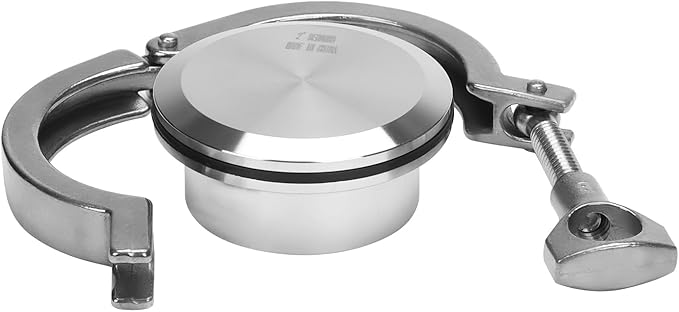 DERNORD 2" Sanitary Pipe Fittings Set, Stainless Steel End Cap + Weld Ferrule + Tri Clamp + FKM Gasket