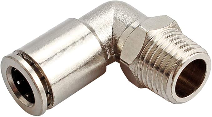 Beduan Brass BPL Push to Connect Air Fittings Elbow 1/2" Tube OD x 3/8" NPT Male 90° Degree Adapter