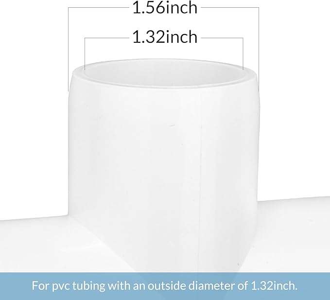 12 Packs 1 Inch Cross PVC Fittings Furniture Grade Elbow Fittings, 4-way Fittings, Tent PVC Connectors and Greenhouse Pipe Fittings
