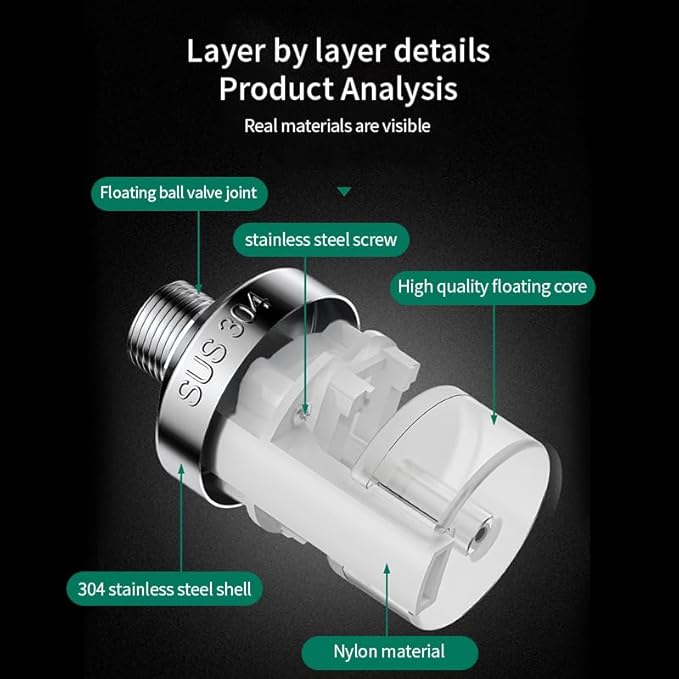 2PCS 304 Stainless Steel Float Valve,Water Tank Float Valve,1/2 to 3/4 Inch Automatic Water Level Control, No Pump Needed for Water Tanks,Livestock Troughs（Top/Side Entry）