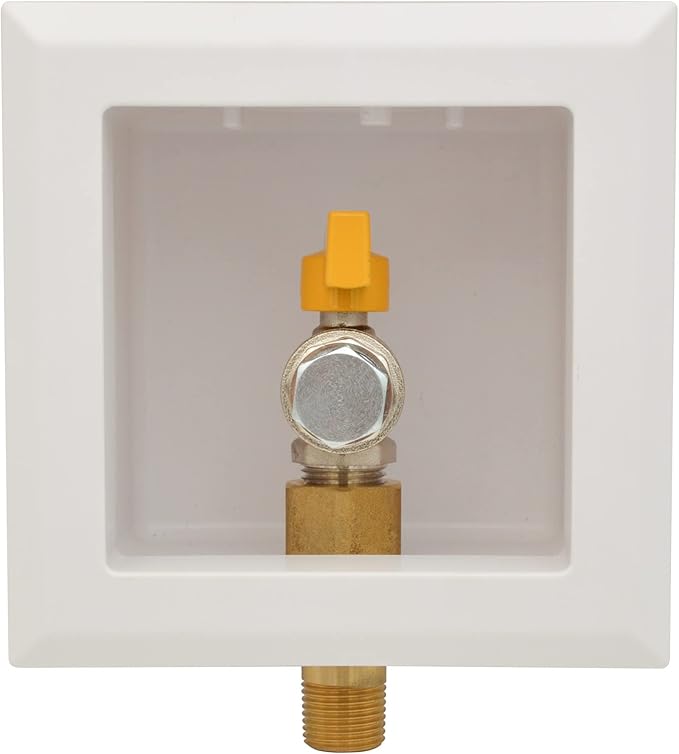 HYDRO MASTER Gas Outlet Box，3/4" NPT, Gas Supply Box，White (3/4-Inch)
