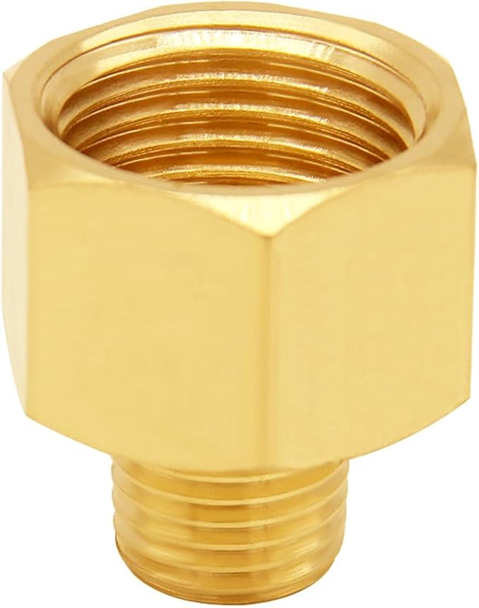 3PCS Brass 3/4" NPT Female to 1/2" NPT Male Thread, Reducer Adapter, Hex Reducing Pipe Fitting Coupler Nipple Connector for Water/Oil/Gas