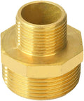 2" x 3/4" Male Threaded Hex Nipple Reducer Brass NPT Pipe Fitting Adapter Straight Connectors Pack of 1