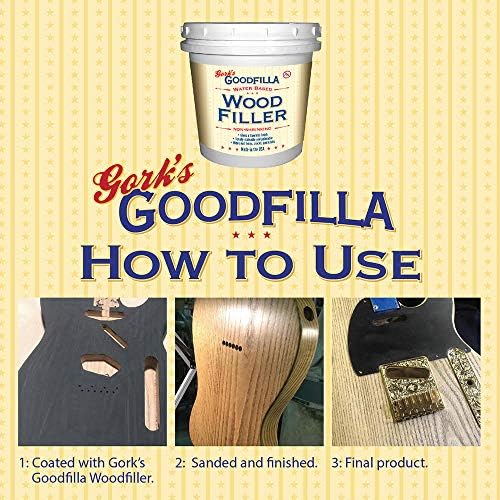 Goodfilla Mahogany, 8 oz, Wood and Grain Filler, Stainable, Tintable, Sandable, Zero Waste, Non-Toxic, USA Made