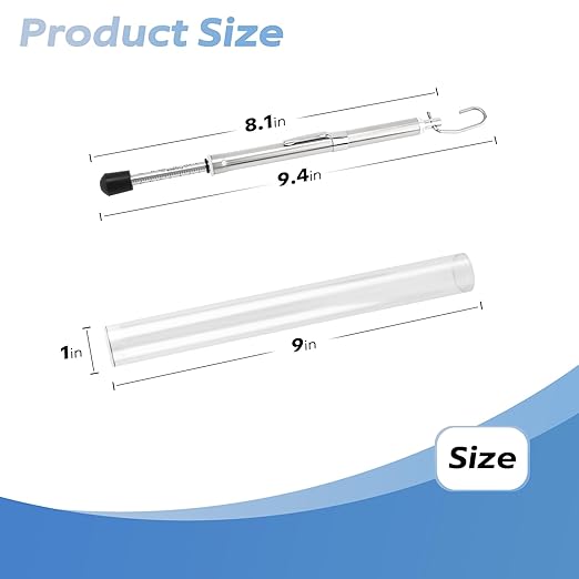 Door Pressure Gauge 0-35 Lbs for Meets ADA Requirement Door Test Tool, Door Pressure Gauge Push-Pull Force Tester with Plastic Protective Tube