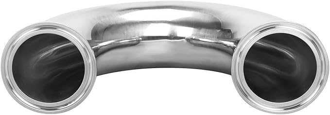 DERNORD 2" Tube OD Elbow 180 Degree Sanitary Pipe Fitting SS304 Tri Clamp 2 Inch
