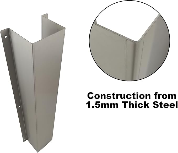 6.2" W x 5.5" H x 78" L Stainless Steel Metal Split Line Set Cover Pipe Wall Sleeve Hide Kit for Outside Mini Split Central Air Conditioner Heat Pump
