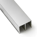 Top Double Channel Track for Bypass & French Sliding Screen Doors - Replacement Sliding Screen Door Upper Tracking System Hardware - Silver Aluminum Track - 1-1/2” Wide 1” Deep - 96 in, 4 Piece