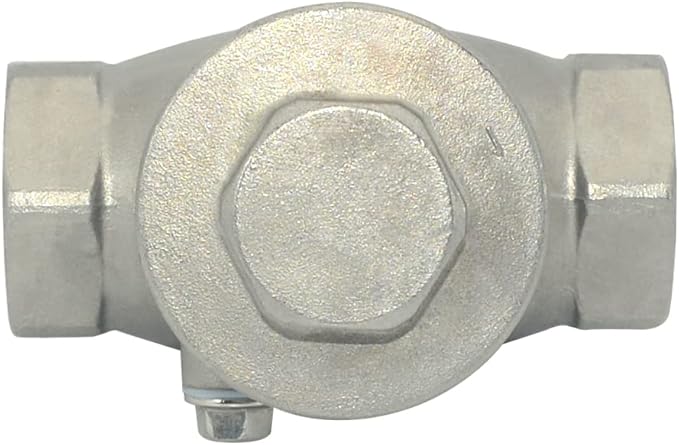 VARMHUS Stainless Steel SS316 Swing Check Valve,NPT Female x Female Thread,WOG 200 PSI PN16 CF8M (3/4")