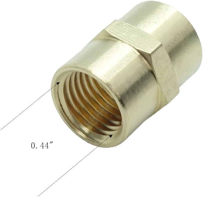 10 Pcs Brass Female Coupling 1/4" x 1/4" NPT fnpt to fnpt Coupler