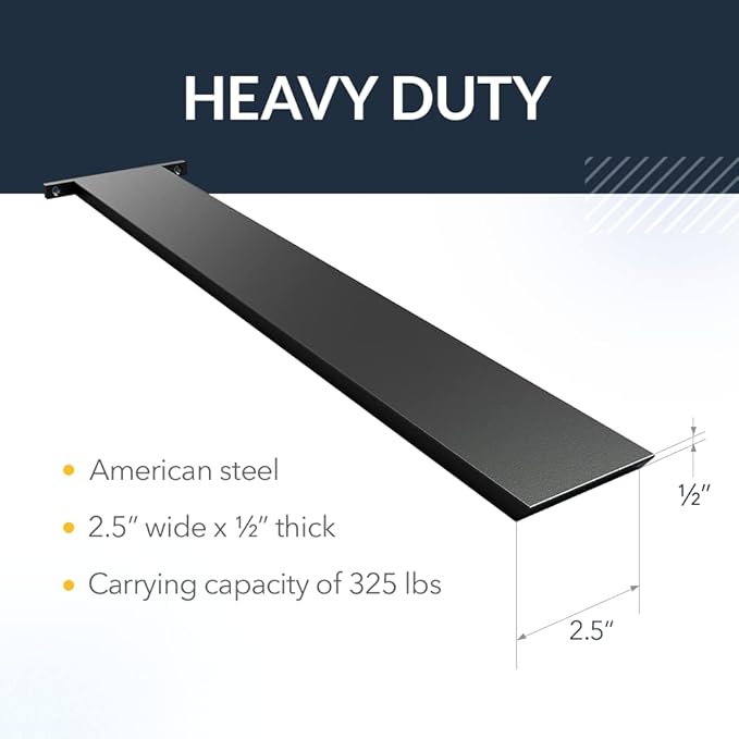 IRONSUPPORTS.COM Heavy Duty Hidden Island Countertop Support Bracket - Steel Kitchen Island Support Brackets (Raw Steel - 20 Inch)