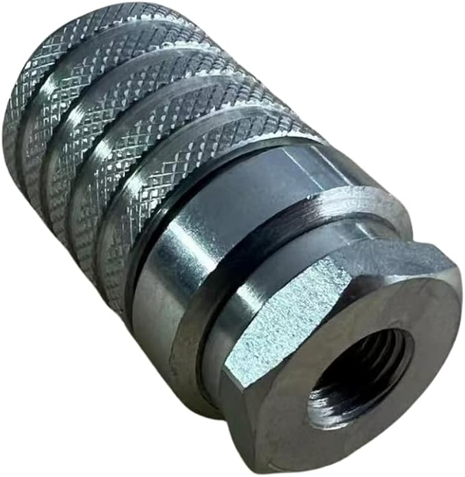 PD222 Series PK Style Steel Test Port and Diagnostic Equipment Quick Coupler with Female Pipe Thread, 1/8" Body Size, 1/8"-27 NPTF Thread Size, 1.67" Length