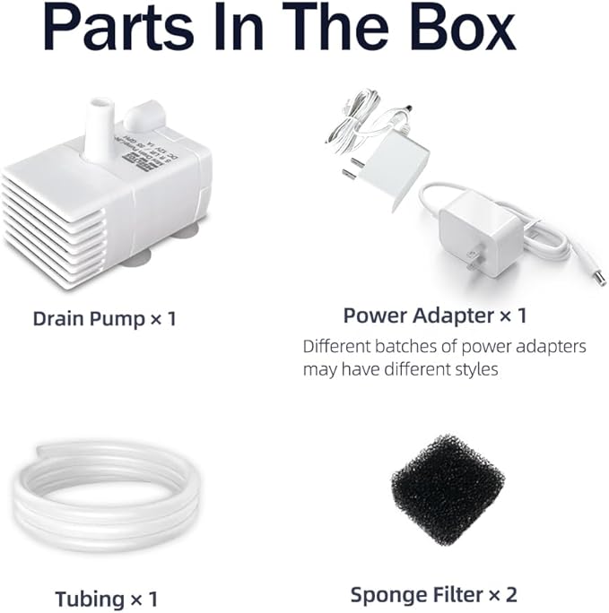Automatic Small Sump Pump with Water Sensor, 5 FT Lift 55 GPH 115V/230V Mini Condensate Pump with Float Switch, Water Removal for Dehumidifier, Air Conditioner, Ice Maker, Basement, Auto On Off