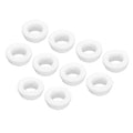 MECCANIXITY 20Pcs Snap Silicone Rubber Grommet Plug Mount Dia 12.5mm ID 9.5mm Narrow Groove Width 2mm Seal Anti-Scratch Sleeves for Electrical Box Cable Pipes White