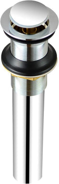 Purelux Pop up Drain Stopper for Bathroom Faucet Vanity or Vessel Sink Bathroom Drain Assembly No Overflow, Chrome Finish
