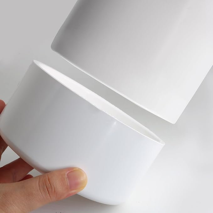SCH40 PVC Cap 4 Inch - Fit Standard 4" SCH40 PVC Pipes (OD Approx. 4.5"), Zernmiarder Furniture Grade Pipe Caps, White Pipe Cover Fittings for Plumbing, DIY, Garden & Furniture - 1 Pc